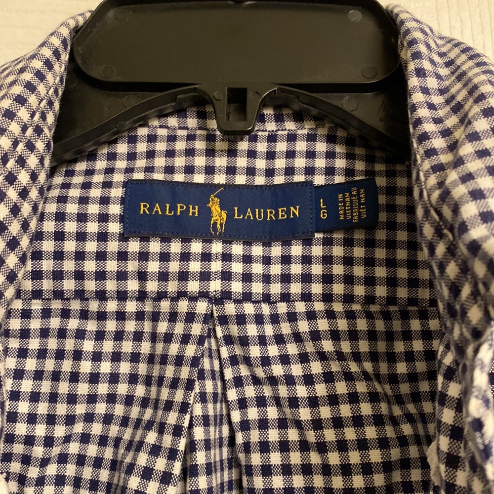 Ralph Lauren polo shirt blue and white only wore twice great shape - Picture 2 of 4